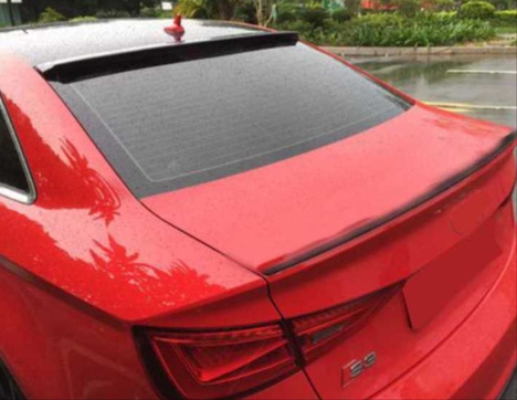 AUDI A3 2021+ SEDAN IÇIN UYUMLU CAM ÜSTÜ SPOILER - PIANO BLACK (PARLAK SIYAH)